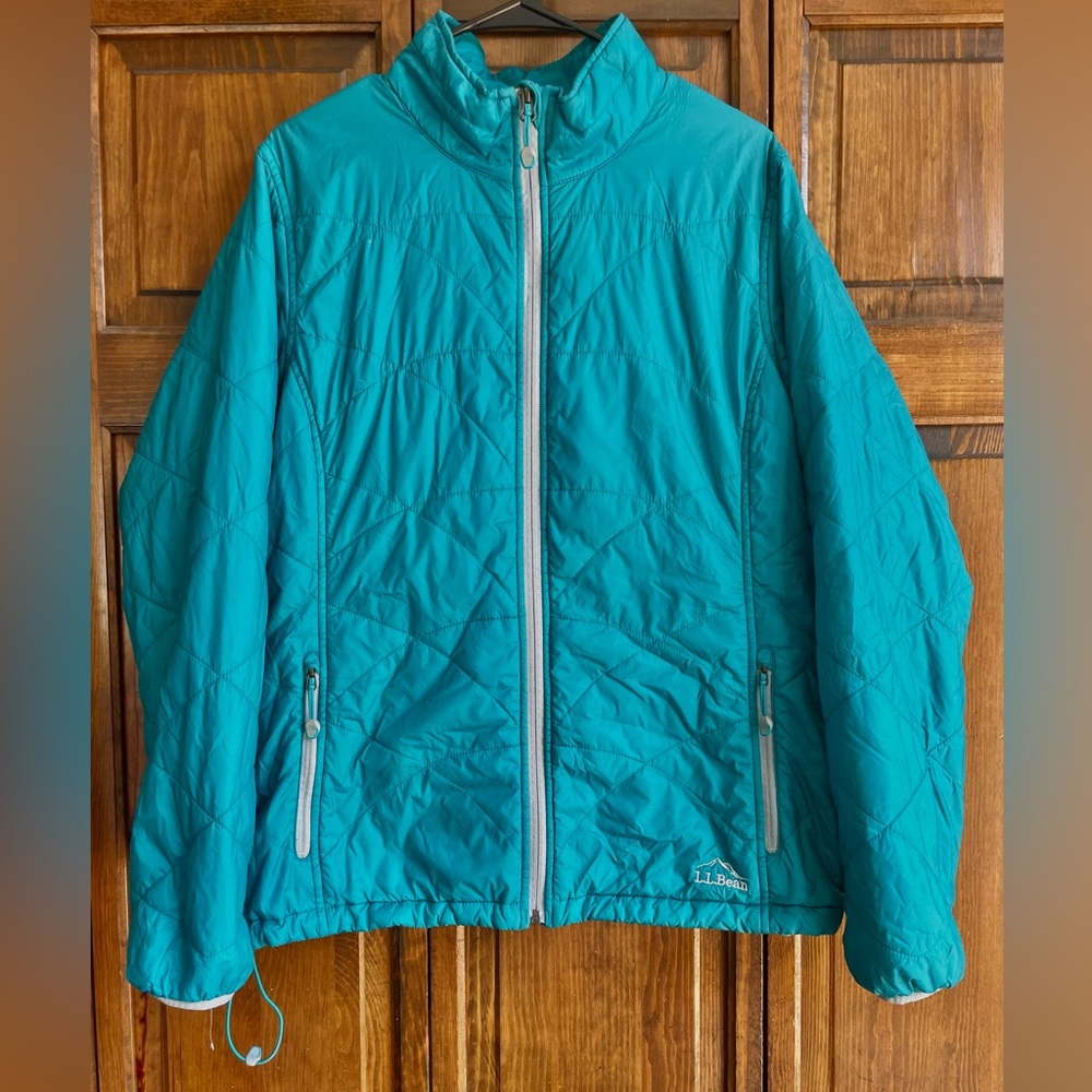 L.L. Bean Turquoise Quilted Jacket